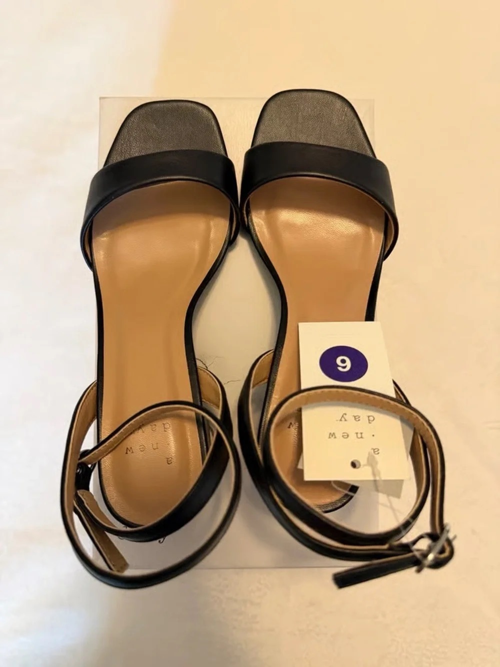 Two-Strap Block Heel Sandals - Picture 2 of 2